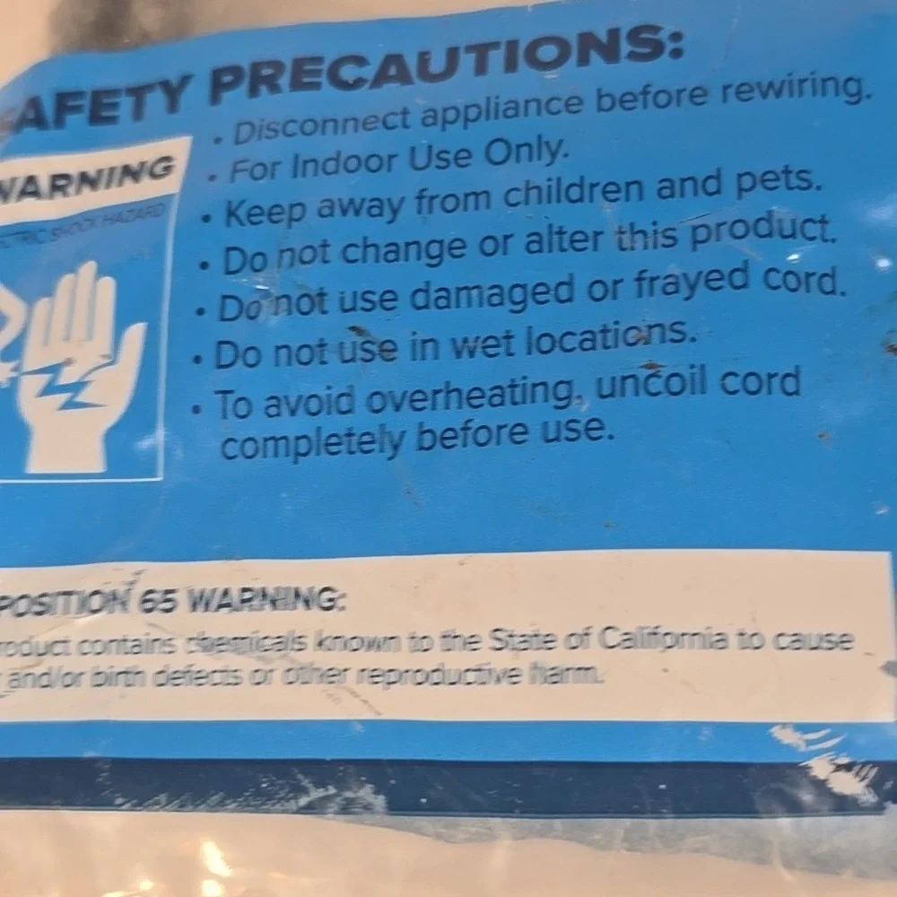 RPP Appliance‎ Cord 3ft 3 Wire 16/3 SJTW WH AP16/3-3S